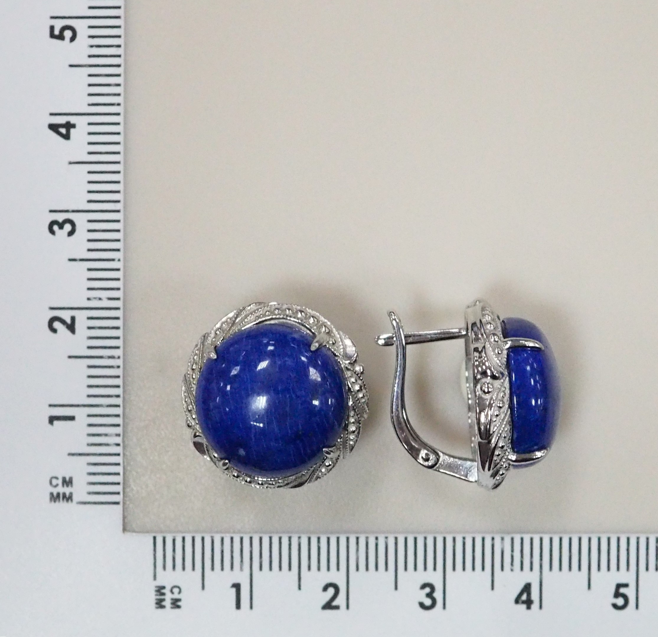 Серебряные серьги с лазуритами